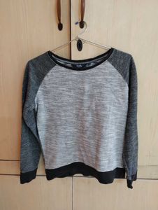Gray Long Sleeve Top