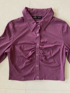 Shein Purple Button-Down Top / Shirt