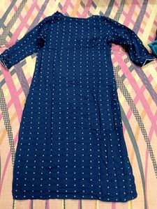 Elegant Navy Straight Blue Kurta