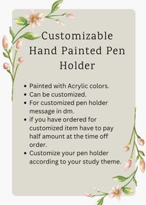 Handmade Floral Pen Holder of Glass