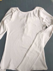 White Long Sleeve Y2k trendy Top