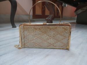 Sparkly Gold Evening Clutch
