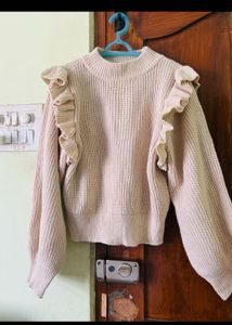 Combo- Forever 21 Pink Cardigan And Beige Pullover