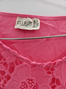 Pink Floral Lace Long Sleeve Top