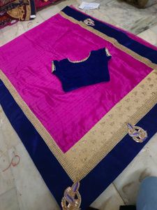 Velvet full  border an  blouse