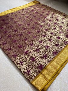 Elegant maroon Silk blend Saree