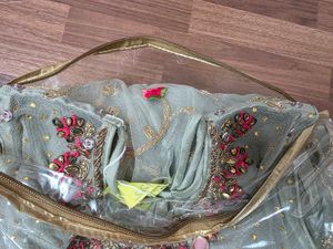 Glittering Floral Embroidery Party Gown