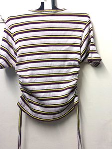 Striped Cinched Waist Top