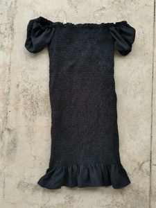 Shein Black Off Shoulder Bodycon Dress