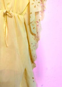 Yellow Ruffle Sleeve Top