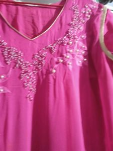 Fully Flared Pearl Embroidary Salwar Set