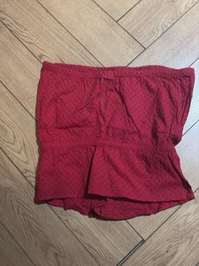 Red Buttoned Tube Top