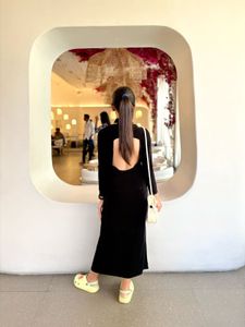 Elegant Black Midi Dress