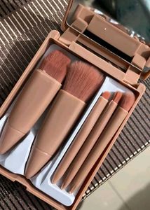 Portable Makeup Brush Set with Mirror