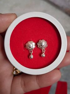 Silver Flower Drop Earrings 92.5 Hallmark