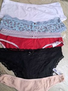Combo Of Five  Imported Fabric Panty In Cotton