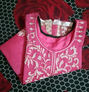 Beautiful Kurti With Front Embroidery