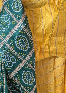 Yellow &amp; Green Chaniya Choli
