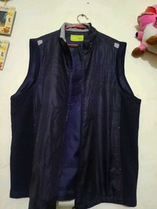 Sleeveless Navy Blue Jacket
