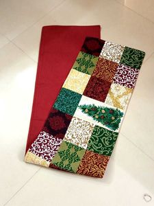 Table Runner Patchwork Pattern Christmas Theme