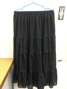 Black Georgette Skirt