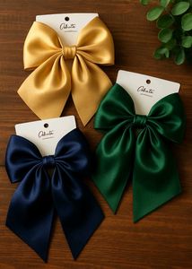 Satin Bow Hair Clips - Elegant & Chic