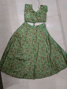 Green Lengha Choli