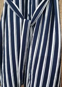 Striped belted casual Dress
