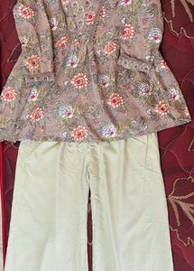 Cotton short kurtha & pant set