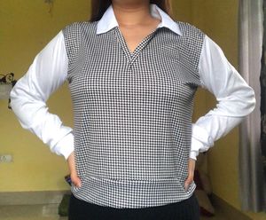 Houndstooth Blouse