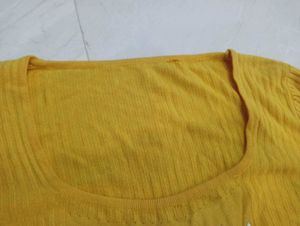 Yellow Knit Top