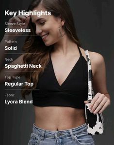 Sleeveless Black Crop Top