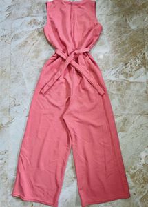 Peach Wide Leg Jumpsuit