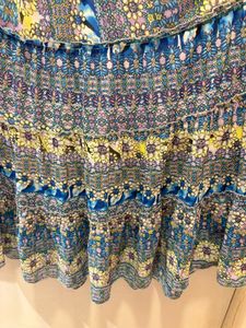 Tiered Floral Print Skirt