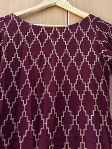 Sequinned kurta with organza plaza and dupatta