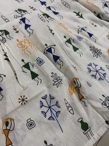 Cotton White Short Kurti For Daily Wear