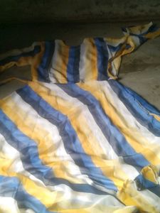 Striped Dress with Buttons