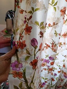 Floral Print Curtains set of 2, 5 feetand one 8 fe