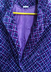 Patterned Purple Blazer
