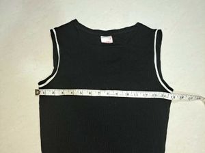 Black Ribbed Tank Top