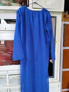 Blue Colour Abaya With Dupatta