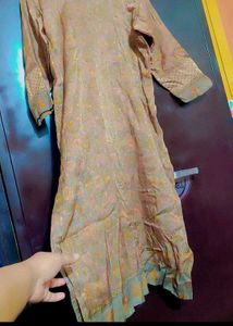 Khaki Color Suit Salwar &amp; Dupatta For 44 Bust