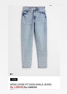 H&amp;M Light Wash Mom Jeans
