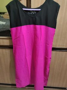 Elegant Pink &amp; Black Kurta