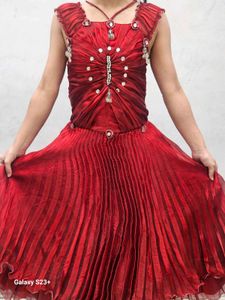 Maroon Gown For Girls