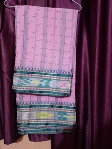 Pink Cotton Saree