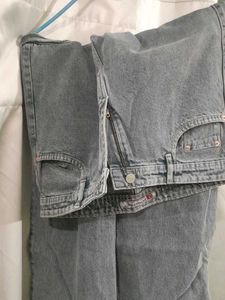 Grey Low Waist Cargo Jeans SIZE 32