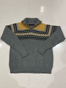 Patterned Half-Zip Pullover