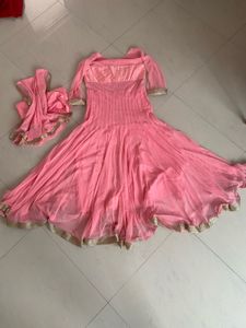 Elegant Pink Ethnic Gown