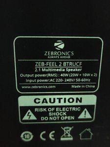 Zebronics and Intex Speakers 40 Watt